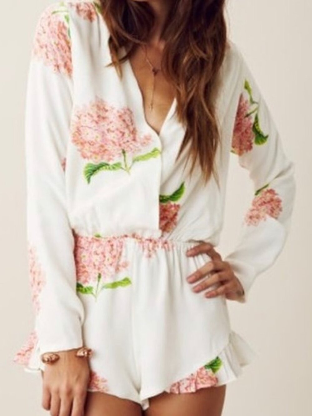 Stone Cold Fox Love Jumper Bloom Print Hydrangea Pink Green Size 1